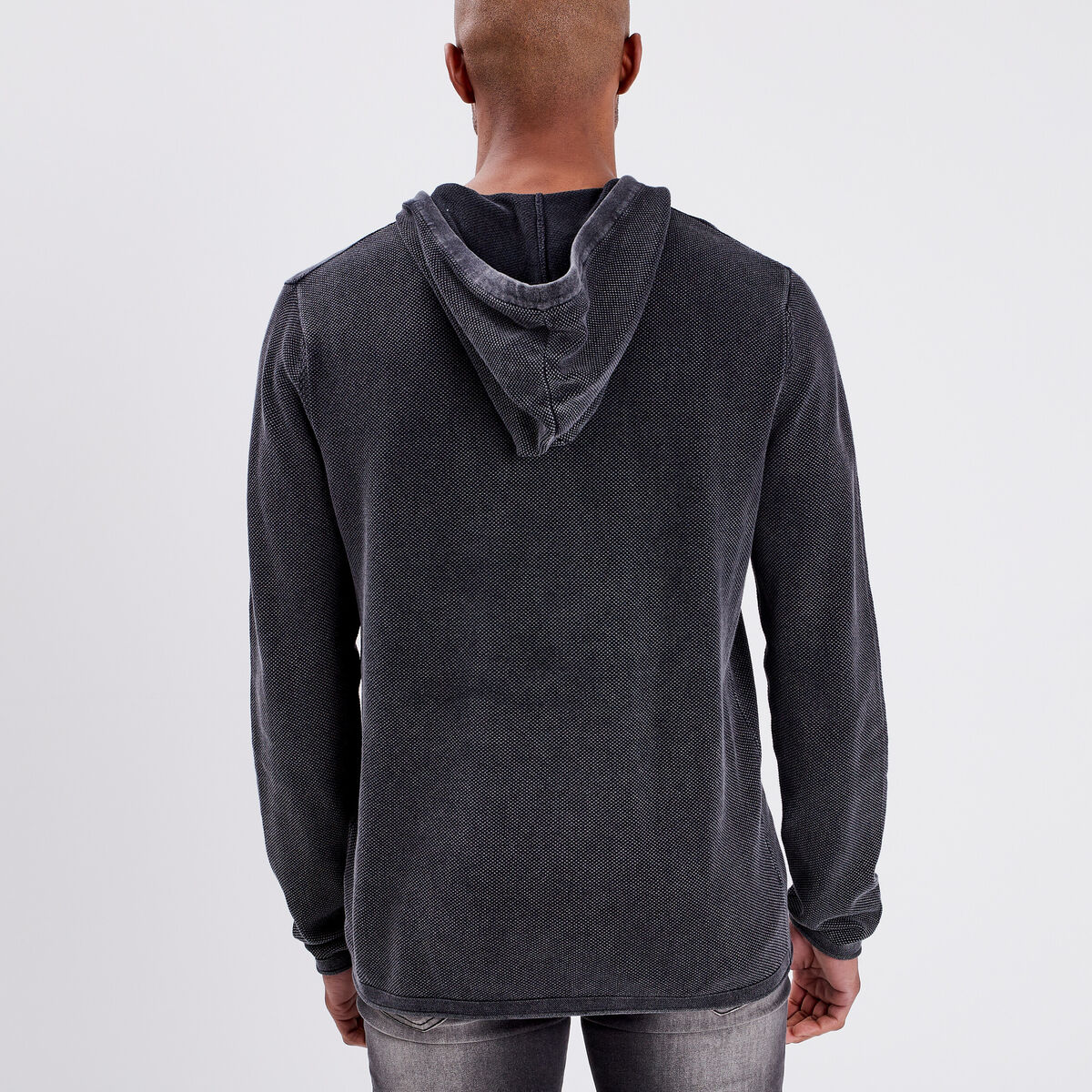 Pull à capuche Liberto gris homme