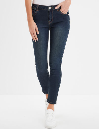 Jean stretch slim 7/8 ème denim dirty femme