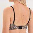 Soutien-gorge brassi&egrave;re bandeau padd&eacute; marron femme
