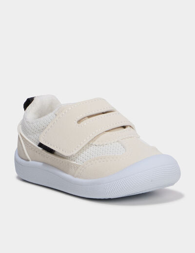 Tennis basses &agrave; semelles flex blanc b&eacute;b&eacute; gar&ccedil;on