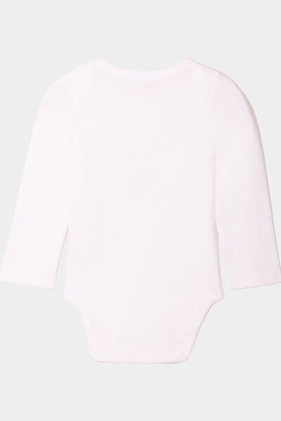 Lot 5 bodies US coton manches longues gris clair mixte