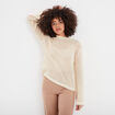 Pull ajouré manches pagodes Liberto ecru femme