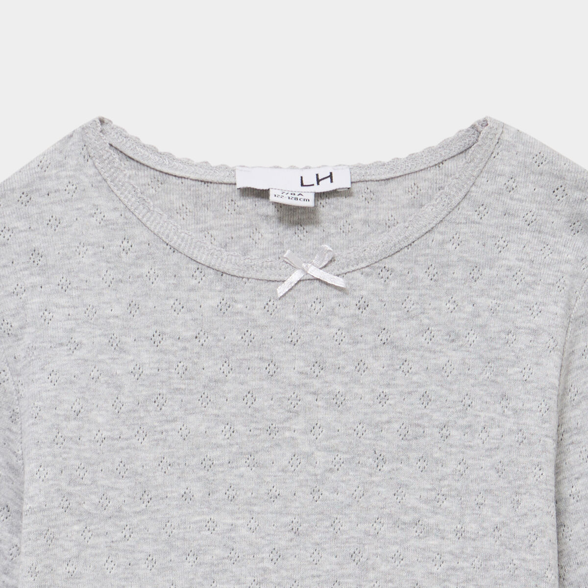 Lot 2 t-shirts coton manches courtes gris clair fille
