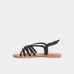 Sandales multibrides en cuir Creeks noir femme