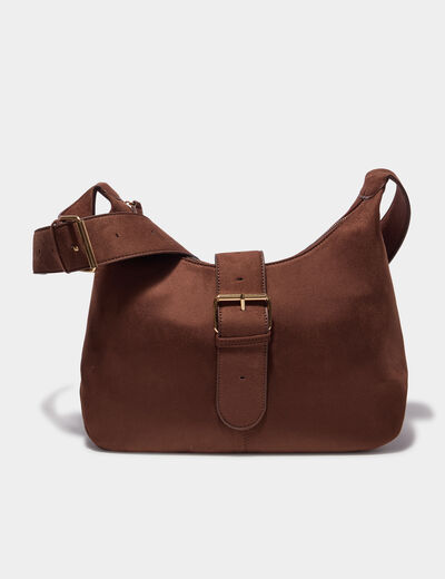 Sac port&eacute;-&eacute;paule marron fonc&eacute; femme