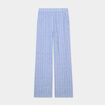 Pantalon large taille élastiquée bleu femme