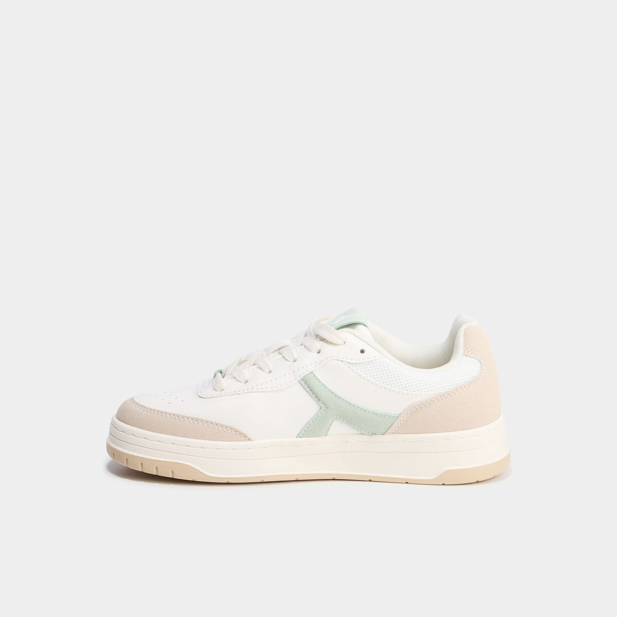 Baskets &agrave; lacets vert femme