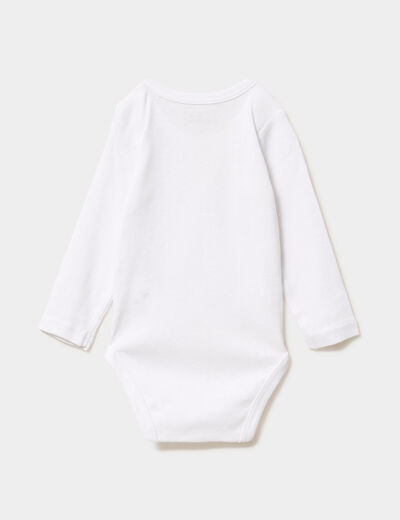 Lot 5 bodies US manches longues coton blanc bébé