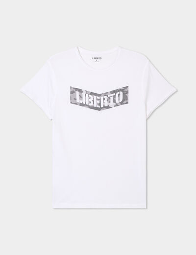 T-shirt manches courtes coton blanc homme