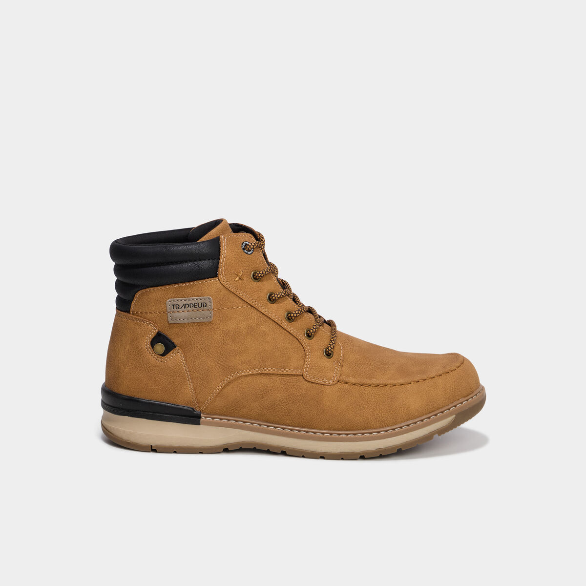 Bottines avec lacets marron clair homme