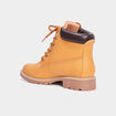 Bottines crant&eacute;es jaune moutarde femme