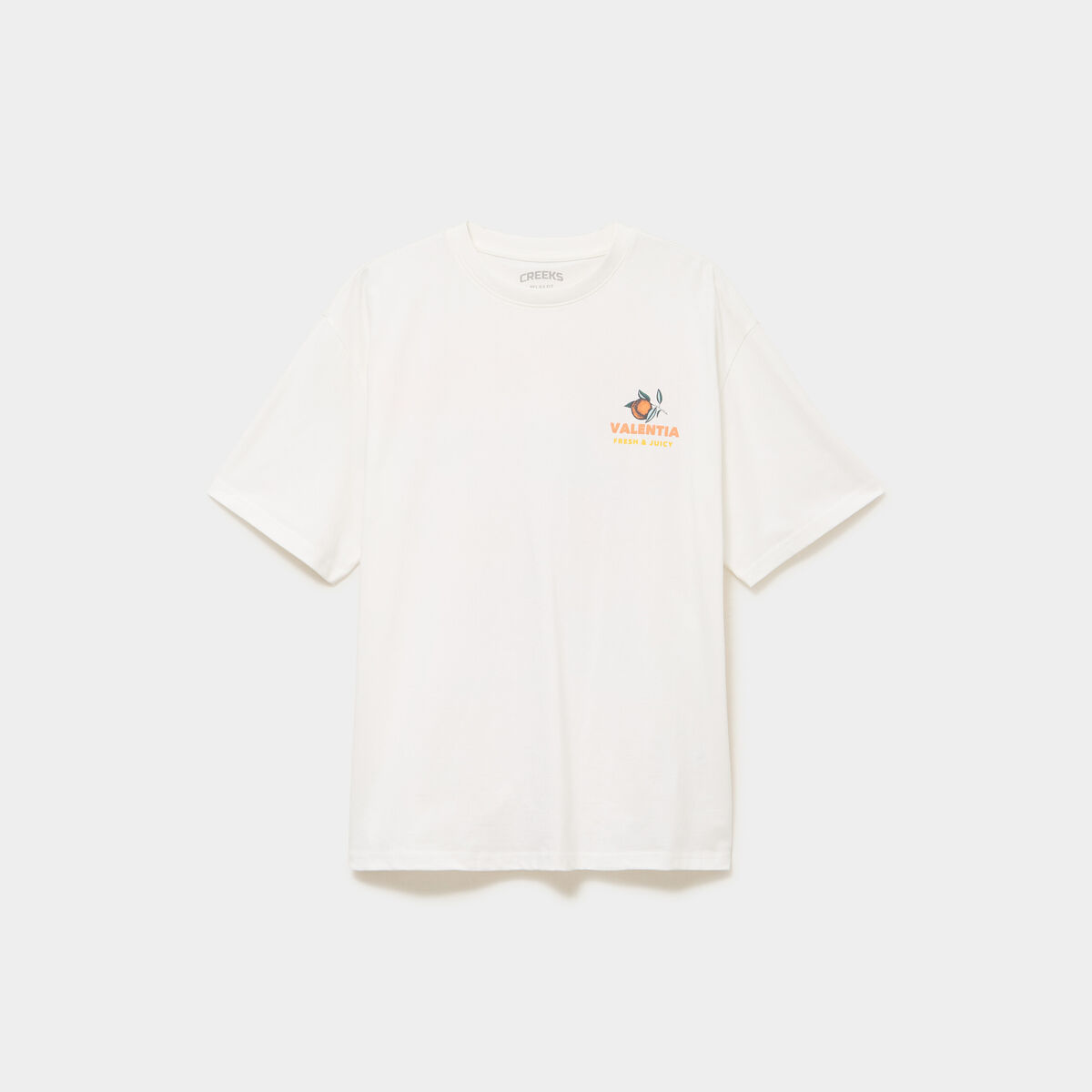 T-shirt relax manches courtes coton blanc homme