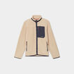 Veste effet sherpa zipp&eacute;e 3 poches beige homme