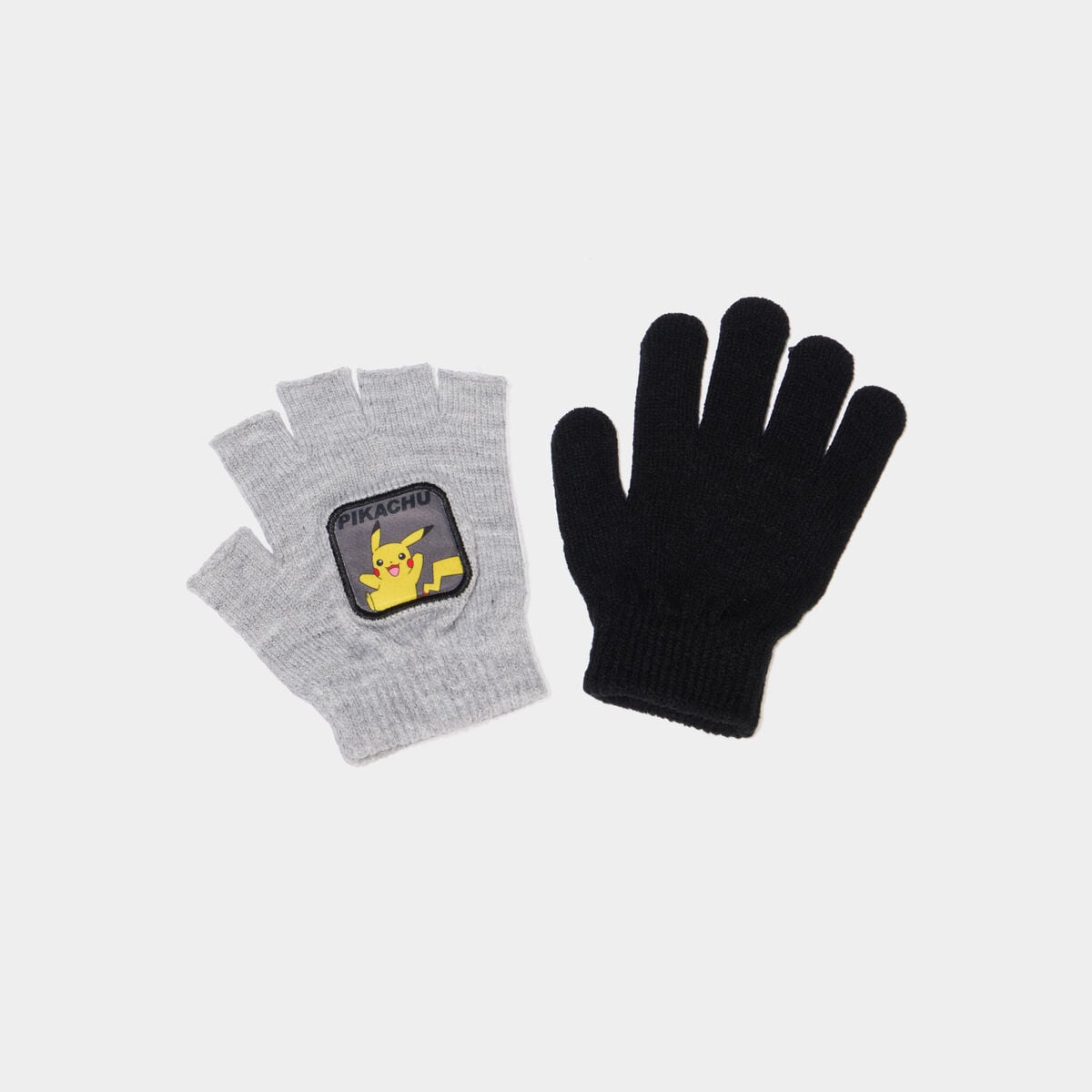 Gants 2-en-1 Pok&eacute;mon Pikachu gris gar&ccedil;on