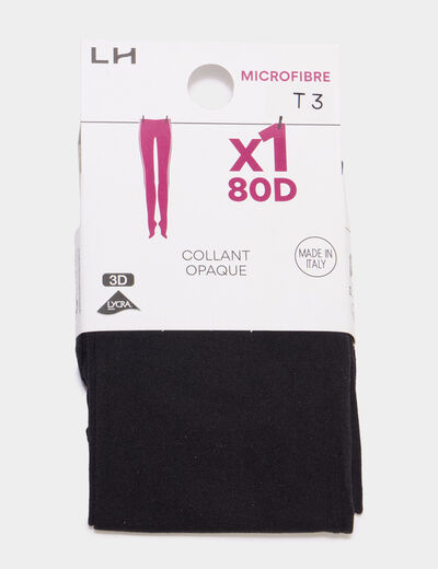 Collants opaques 80 deniers noir femme