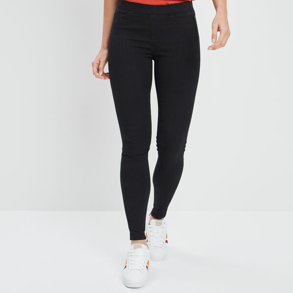 Jegging taille standard denim noir femme