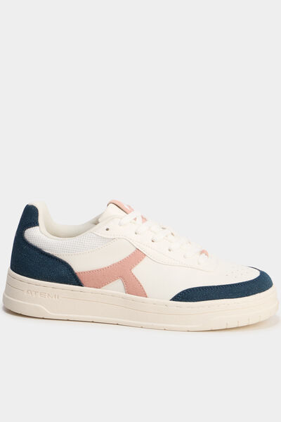 Baskets &agrave; lacets bleu femme
