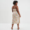 Robe cintr&eacute;e &agrave; bretelles ecru femme grande taille
