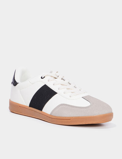 Tennis basses &agrave; lacets Creeks noir femme