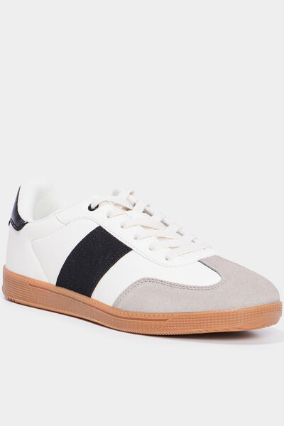 Tennis basses &agrave; lacets Creeks noir femme