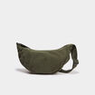 Sac banane effet velours c&ocirc;tel&eacute; vert kaki femme