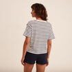 Ensemble pyjama short 2 pi&egrave;ces coton ecru femme