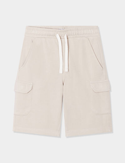 Short droit beige garçon