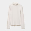 T-shirt manches longues col roul&eacute; beige femme