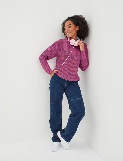 Jeans cargo Creeks denim stone femme