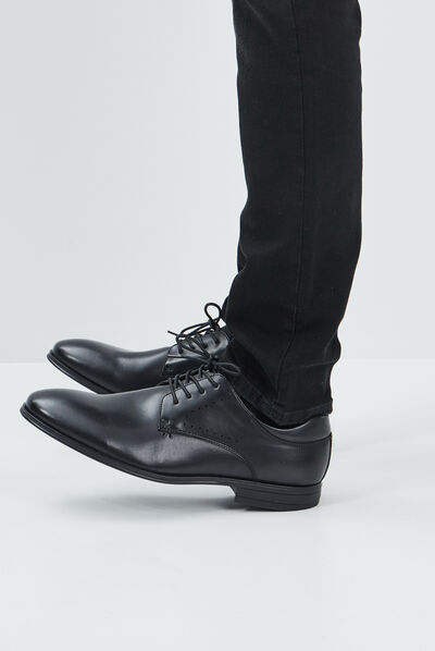 Derbies lacées noir homme