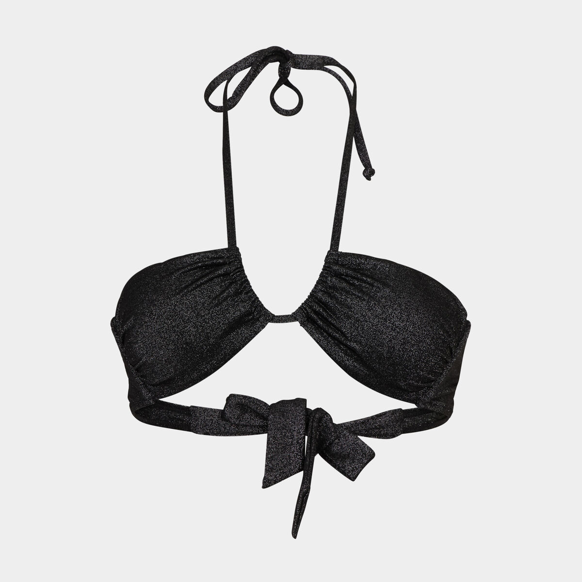 Haut de maillot de bain bandeau noir femme