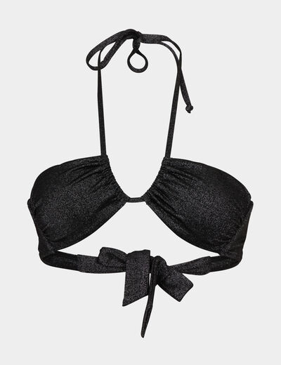 Haut de maillot de bain bandeau noir femme