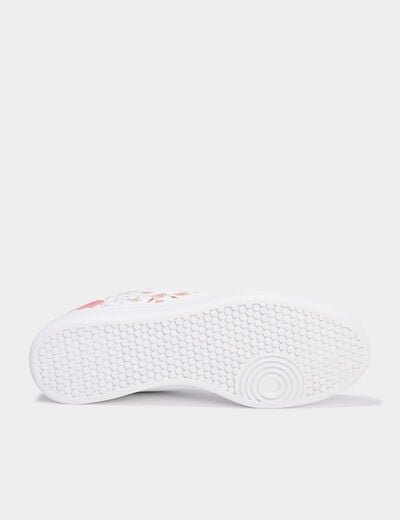 Tennis basses &agrave; lacets blanc femme