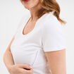 T-shirt allaitement manches courtes blanc femme maternité
