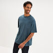 T-shirt droit col rond 1 poche coton vert fonc&eacute; homme