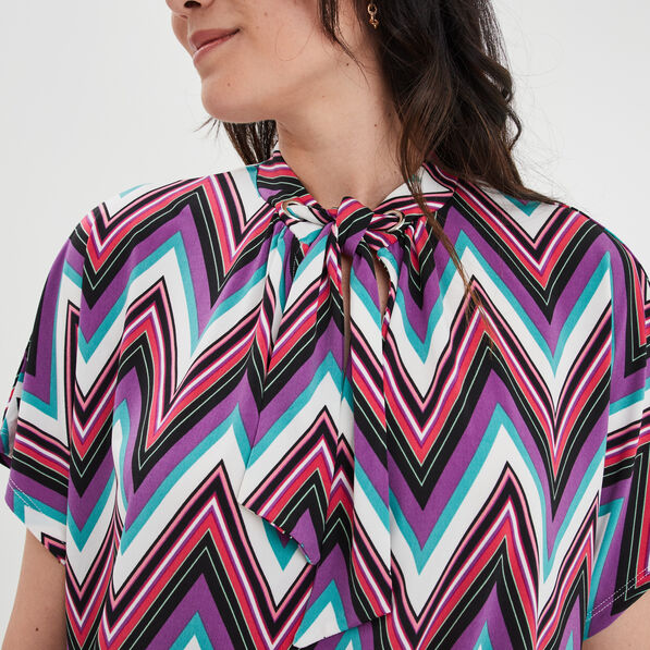 T-shirt à manches courtes ecru femme