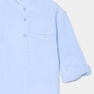 Chemise gaze coton manches retroussables bleu ciel garçon