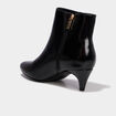Boots vernies kitten heels noir femme