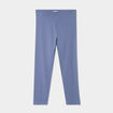 Legging 7/8ème taille élastiquée bleu gris femme