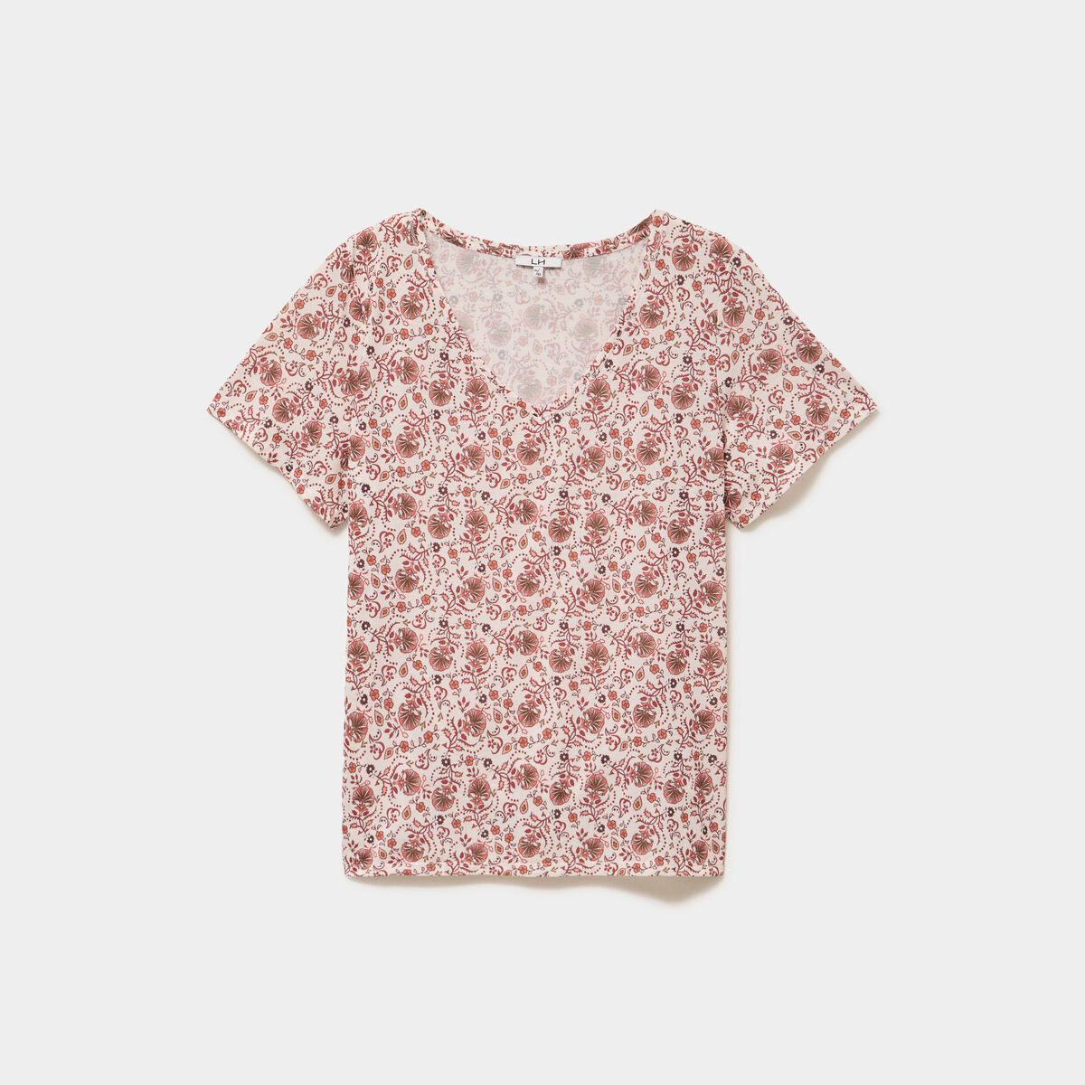 T-shirt manches courtes ecru femme grande taille