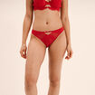 Culotte dentelle avec strass rouge femme