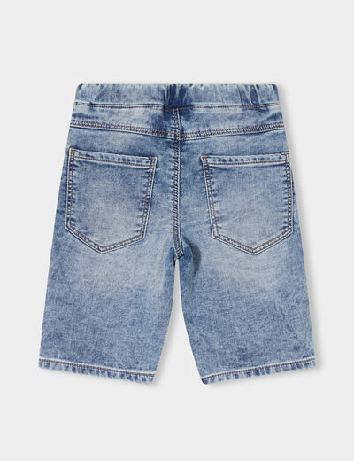 Bermuda droit en jean denim bleach garçon