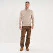Pantalon cargo 2-en-1 modulable bermuda marron fonc&eacute; homme