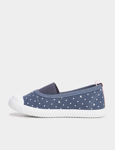 Ballerines en toile bleu marine fille
