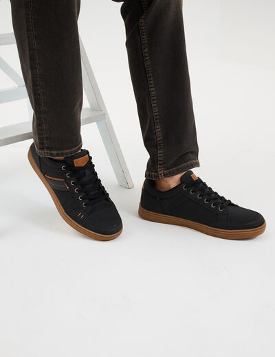 Baskets &agrave; lacets noir homme