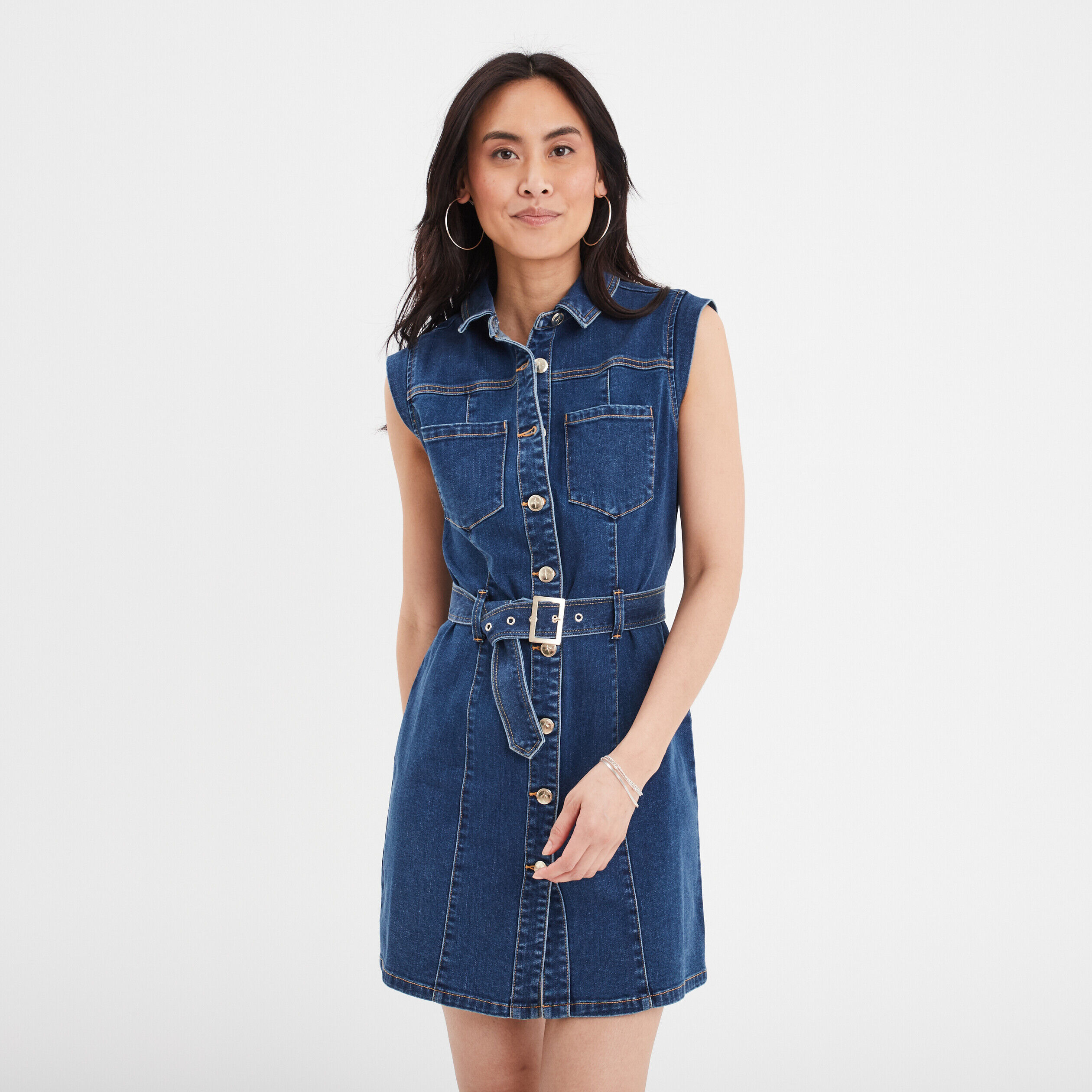 Robe en jean ceinturée Mosquitos denim double stone femme MOSQUITOS