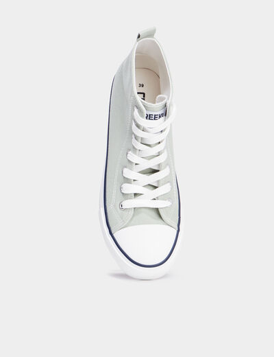 Baskets montantes en toile Creeks vert clair femme