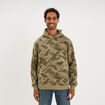Sweat hoodie &agrave; capuche molleton vert kaki homme