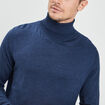 Pull avec col roulé bleu marine homme