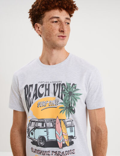 Ensemble pyjama short Volkswagen gris clair homme